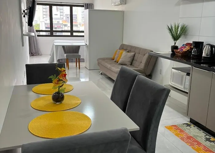 Apartamento Loft Moderno E Completo A 200m Do Consulado Americano *